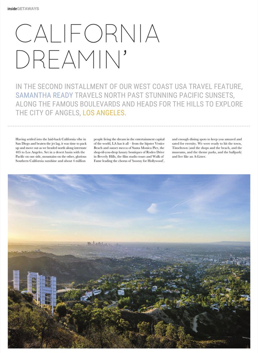 All the leaves are brown, and the skies are grey....
#escape this winter gloom with an insideKENT #getaway to #losangeles
With stays at the iconic <a href="/HotelBelAir/">Hotel Bel-Air</a> and <a href="/BevHillsHotel/">The Beverly Hills Hotel</a> fun <a href="/UniStudios/">Universal Studios Hollywood</a> and <a href="/WBHomeEnt/">Warner Bros. Entertainment</a> studio tour, and dinner <a href="/ROKUSunset/">Roku Sunset</a> 
Page 114 of the Feb issue out now