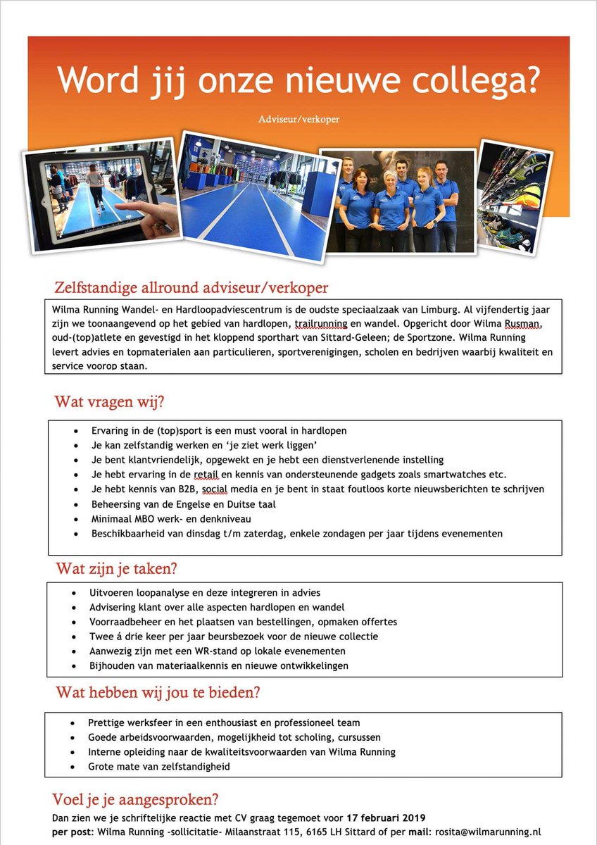 Is dit iets voor jou of weet je iemand? #rt is fijn. #vacature #sittard <a href="/CIOSsittard/">CIOS Sittard Venlo</a>