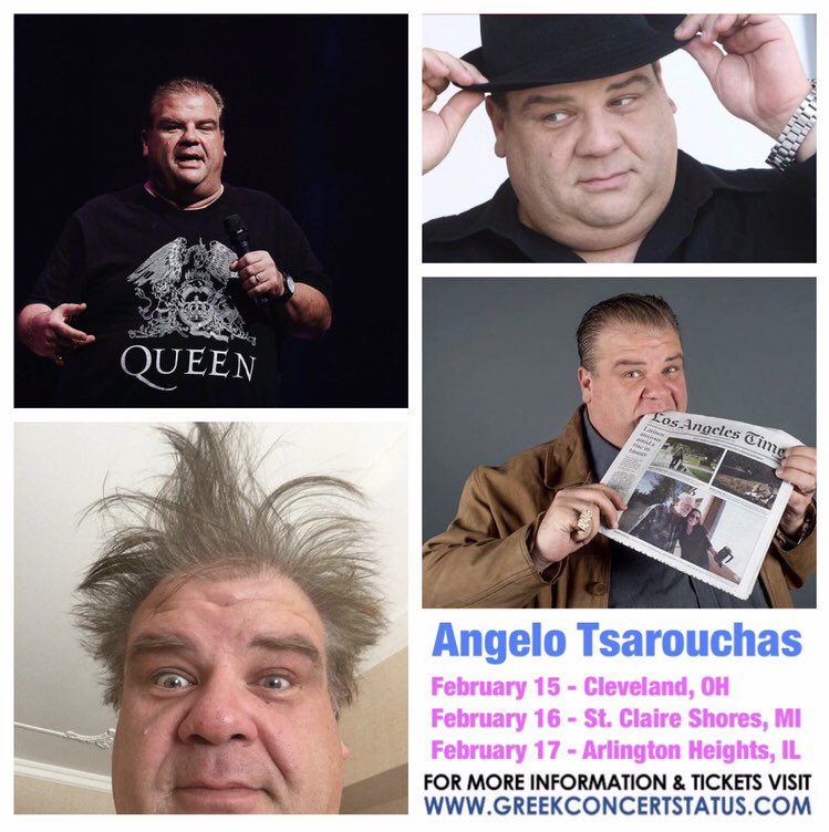 GreekConcert's tweet photo. Angelo Tsarouchas Comedy Tour!
Tickets/Info @ https://t.co/Urstqm4scN
February 15 - Cleveland, OH
February 16 - St. Claire Shores, MI
February 17 - Arlington Heights, IL
#funnygreek #greekcomedy #greekcomic #greece #greek #greekamericans #greekevent #greekshow #growingupgreek https://t.co/KnDTIM2kyH
