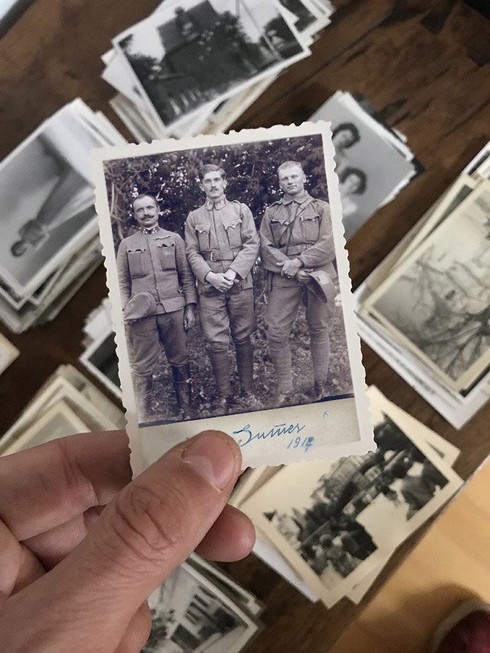 And then I find a second photo. Two officers and a soldier.