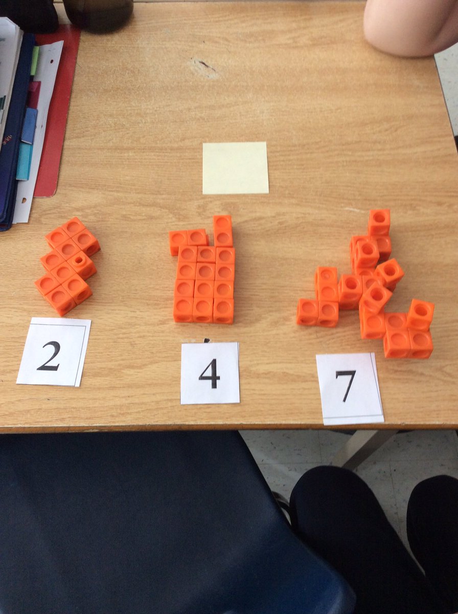 JamesKeatingES's tweet photo. Finding the Multiplier &amp; the Constant......but only 1 colour cube! 😜math fun! https://t.co/run43jkfJ1