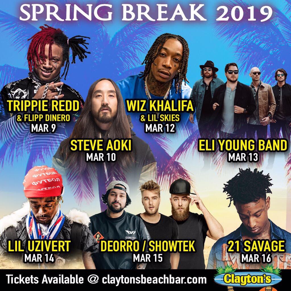 party361tx's tweet image. Who wants free tickets to Spring Break 2019 at Clayton’s Beach Bar in South Padre Island? 
RT this post for your chance to win a pair of tickets to see Wiz Khalid’s, Trippie Red, and Lil Uzi Vert! Picking 3 winners so..like, comment , &amp;amp;RT!
#tamuk19 #tamuk20 #tamuk21 #tamuk22