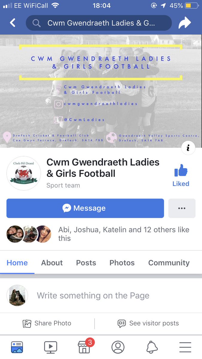 Check out our new official Facebook page for updates on the team, fixtures and anything else you can think of! Every like counts 👍🏼⚽️