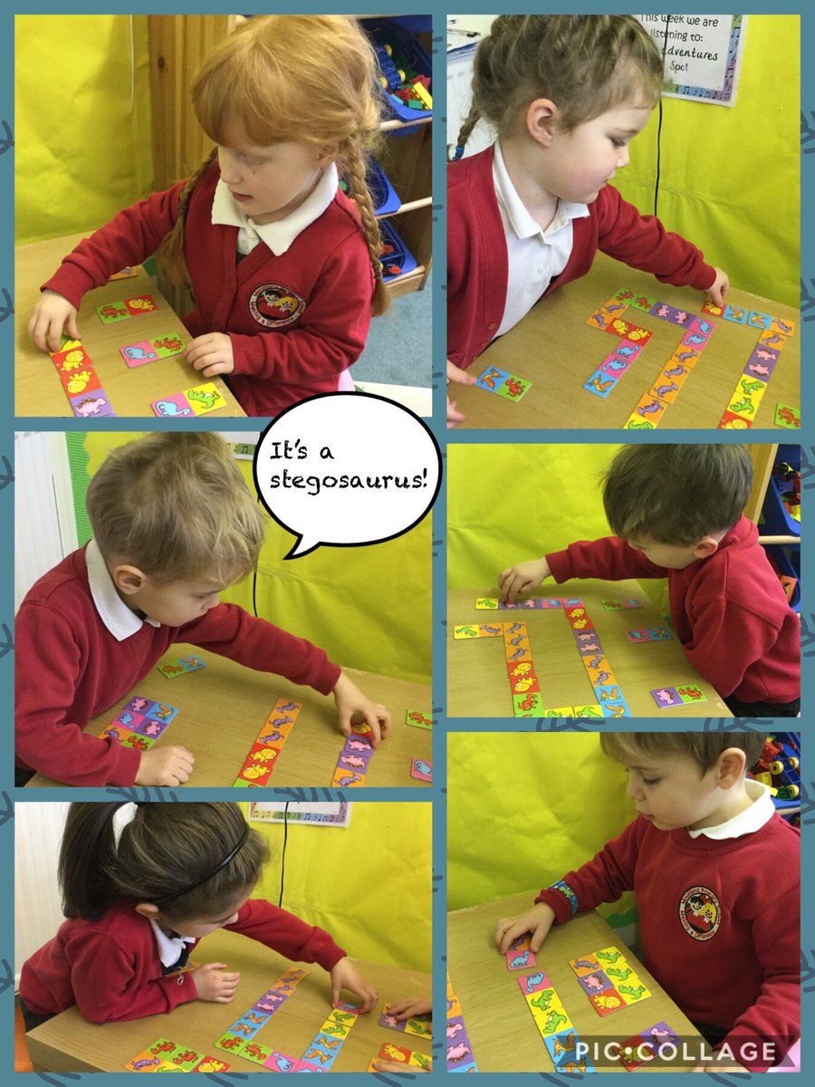 MoorlandNursery's tweet image. Can you make a match? We played dinosaur dominoes today, taking turns and matching the dinosaur pictures. Some of us even knew the names of the dinosaurs! 🦖🦕🦖 #dominoes #matchinggame #dinosaurs