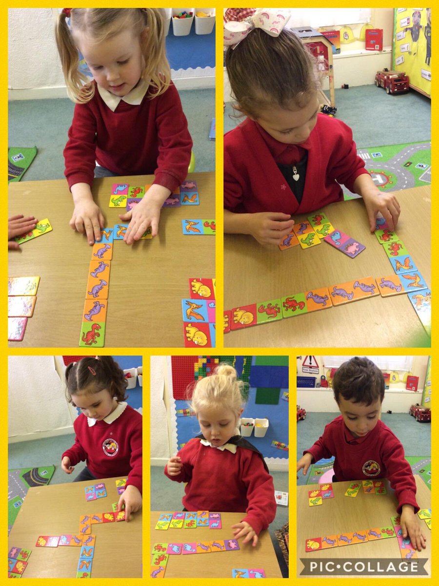 MoorlandNursery's tweet image. Can you make a match? We played dinosaur dominoes today, taking turns and matching the dinosaur pictures. Some of us even knew the names of the dinosaurs! 🦖🦕🦖 #dominoes #matchinggame #dinosaurs