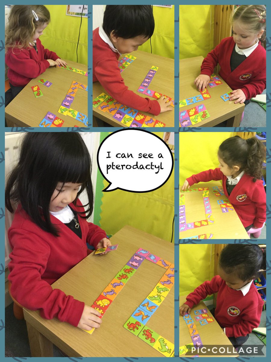 MoorlandNursery's tweet image. Can you make a match? We played dinosaur dominoes today, taking turns and matching the dinosaur pictures. Some of us even knew the names of the dinosaurs! 🦖🦕🦖 #dominoes #matchinggame #dinosaurs