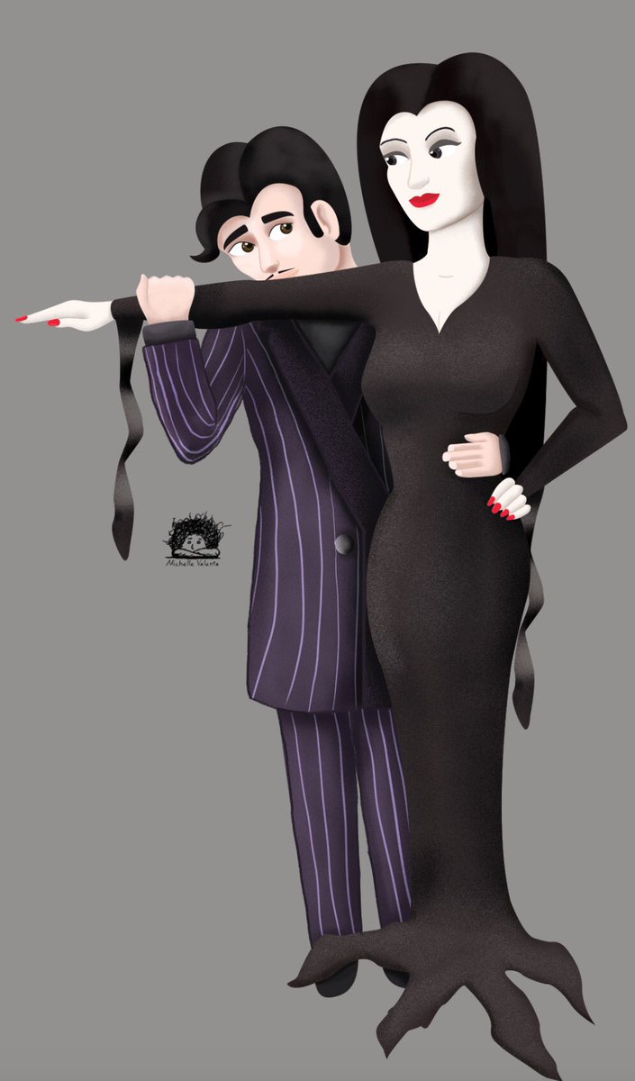 ArtValenta's tweet photo. Day 5~ Gomez and Morticia. ❤️ #gomezandmorticia #theaddamsfamily #14daysoflove #14daysoflove2019 #illustration #illustrator #artchallenge #art #digitalart #photoshop https://t.co/cH8HFCWI5d