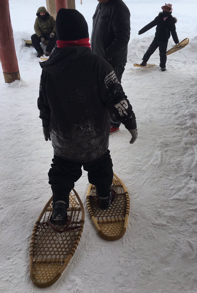 KOBoardofEd's tweet photo. It’s #Culture Week at #Keewaywin #FirstNation School. The staff has organized lots of fun activities. This morning was #NativeLanguage bingo, fish filleting, snowshoe baseball, and #bannock with beans and Klik for lunch! https://t.co/cMB1EJHUJt