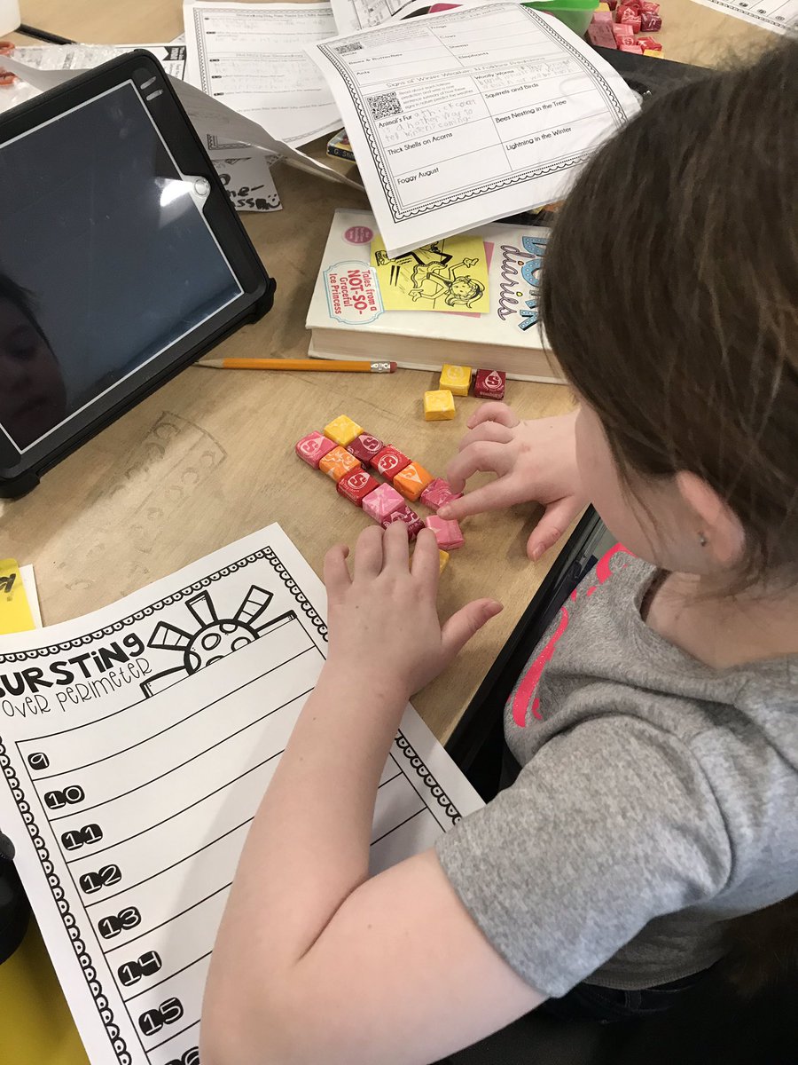 Finding area and perimeter is better with starbursts! #walnutcreekworldchangers #TxEdTuesday #azleISDway