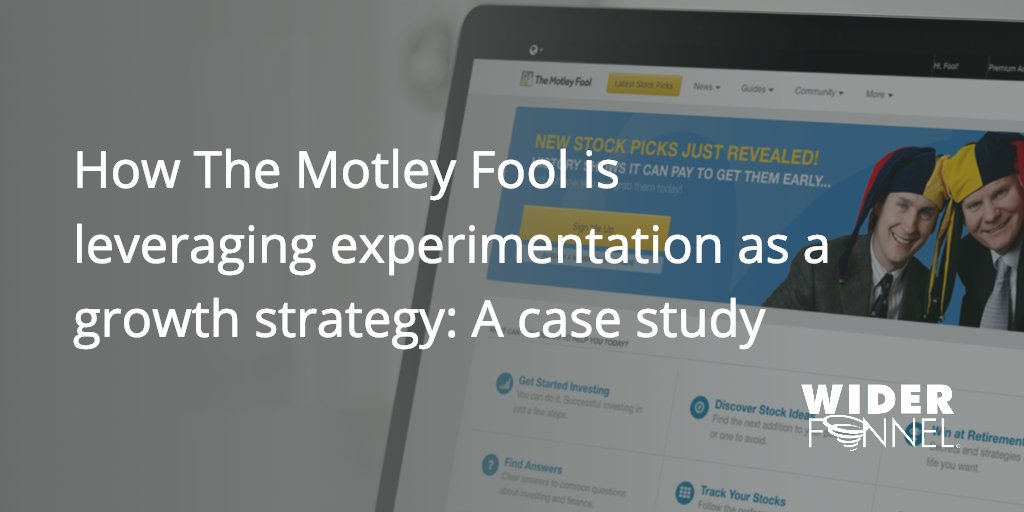 WiderFunnel's tweet photo. New #CaseStudy : How @themotleyfool is using #experimentation to uncover millions in revenue and generate key customer insights >> https://t.co/4csOyu1L6U #growth #testing #strategy #examples https://t.co/0IEjzG5CmF