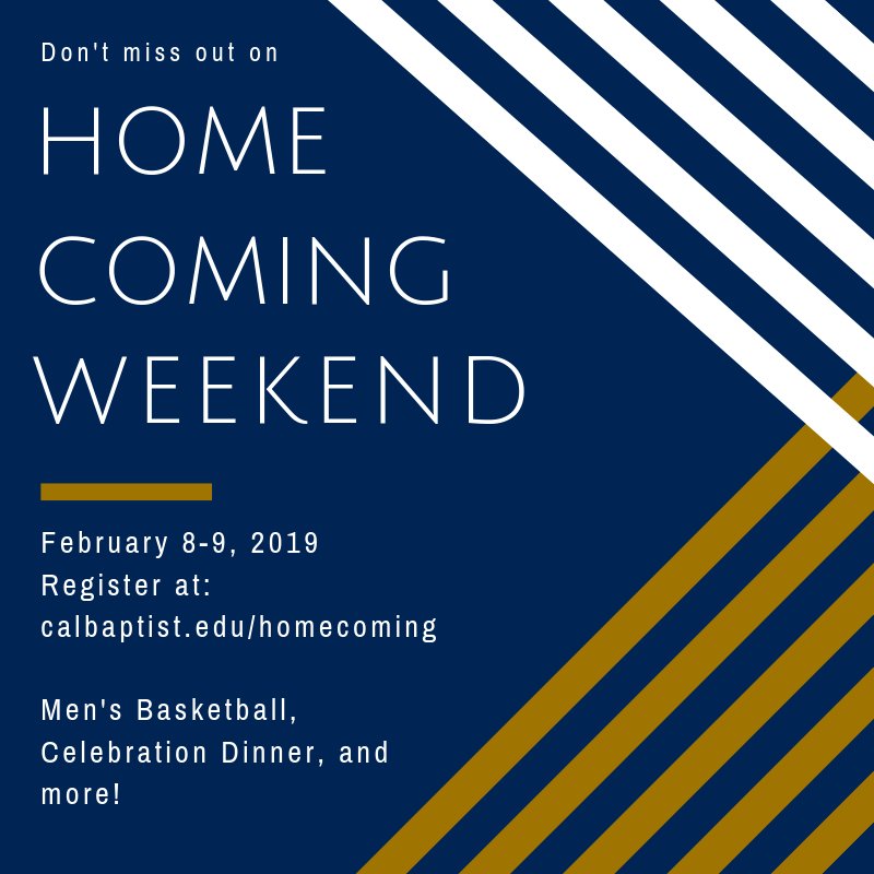 cbu_sbs's tweet photo. Make sure to register for CBU's 2019 homecoming weekend! #lanceup https://t.co/N2cgo1IHID