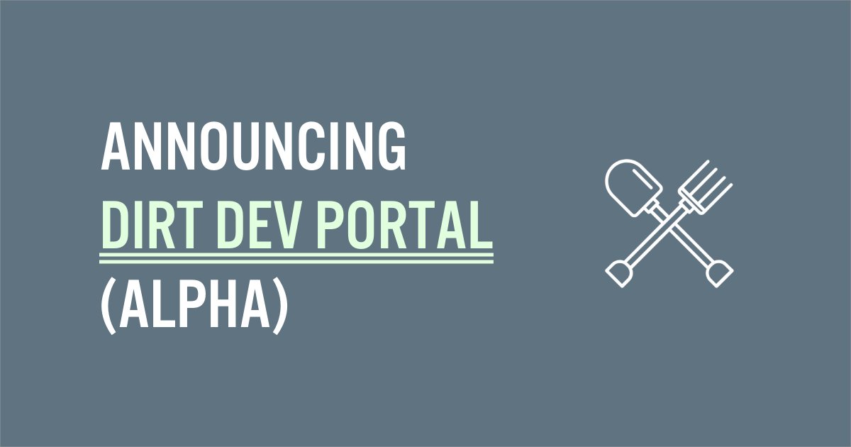 DirtProtocol's tweet image. We are excited to announce the developer portal for DIRT! medium.com/dirt-protocol/…