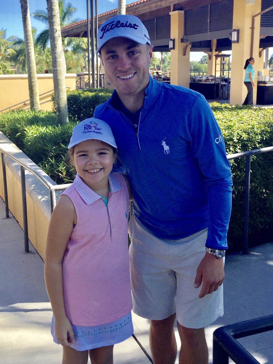 FirstTeePB's tweet image. Our PLAYer Participant, Caitlin, ran into 2018 Honda Classic Champion @justinthomas34 this afternoon at Media Day! Thanks Justin! #growthegame