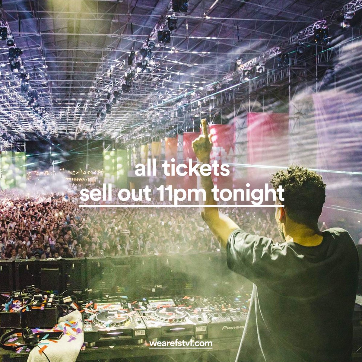 You’ve been warned all tickets sell out at 11pm tonight make sure you get yours now! Remember to use our unique discount code DEFINED at checkout #DefinedAtWeAreFSTVL