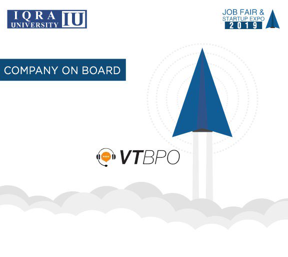 Atiqa339's tweet photo. "VTBPO" is on board with us for our Job Fair &amp; Startup Expo 2019!
#IUJobFair19 #IU_Career #IUJobOpening https://t.co/lwEIZQ28E5