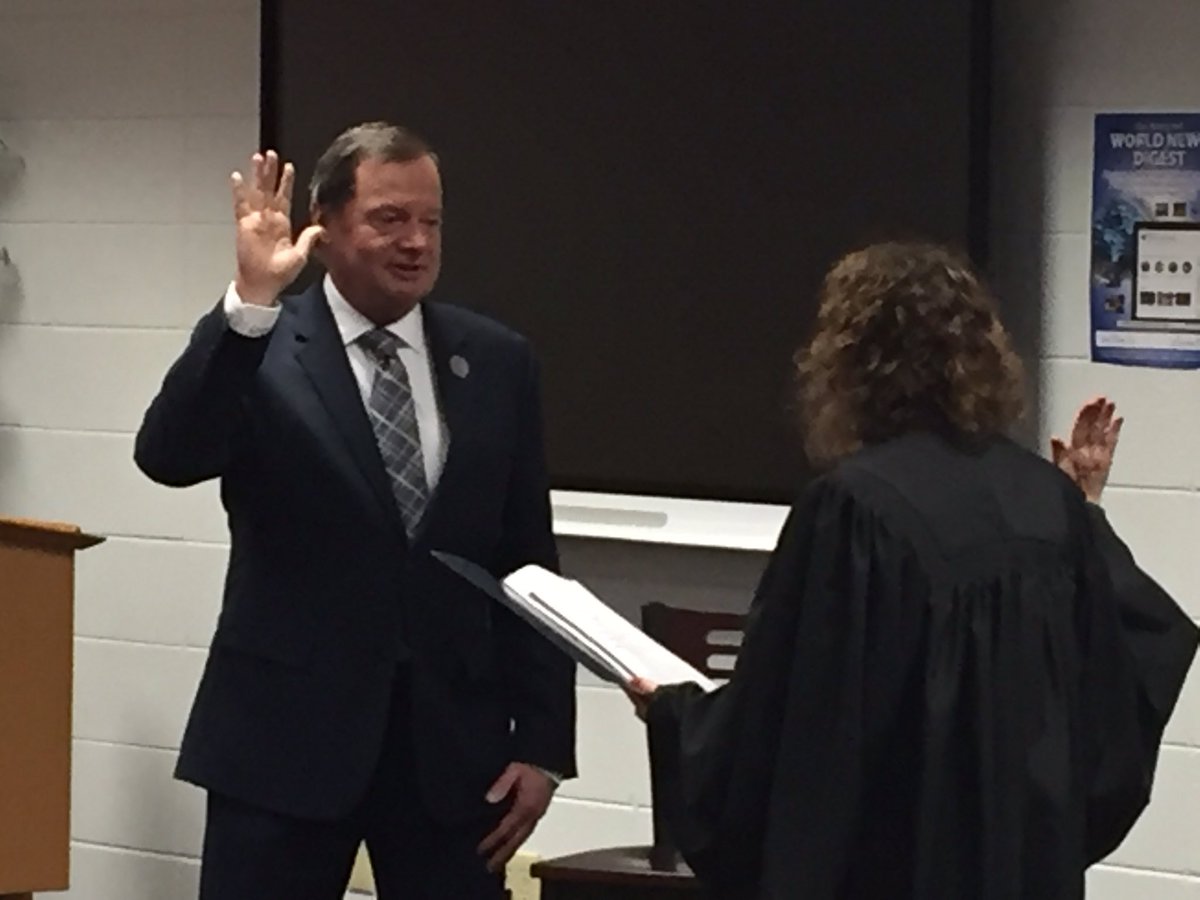 SuperinTIMdent's tweet photo. Celebrating Rep. Vruwink’s swearing in ceremony with Supreme Court Justice Dallet at MHS @MiltonPrincipal @SchDistofMilton @RepDonVruwink @justicedallet...#APGovernment #MiltonInnovation! https://t.co/2mQHeJ86FE