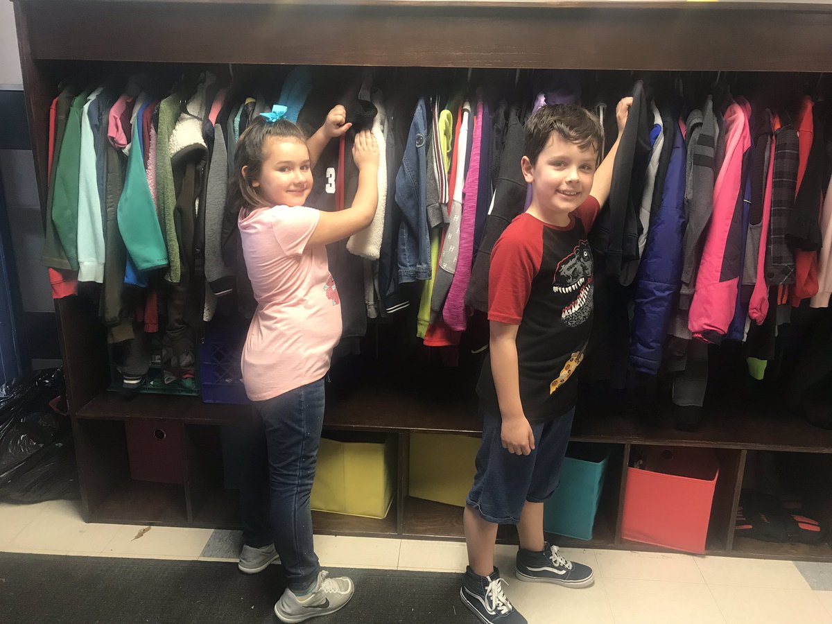 Thanks to our Coat Crew for having the Lost and Found area pretty and neat! 🧥 🧣🙂 #TESOurHouse