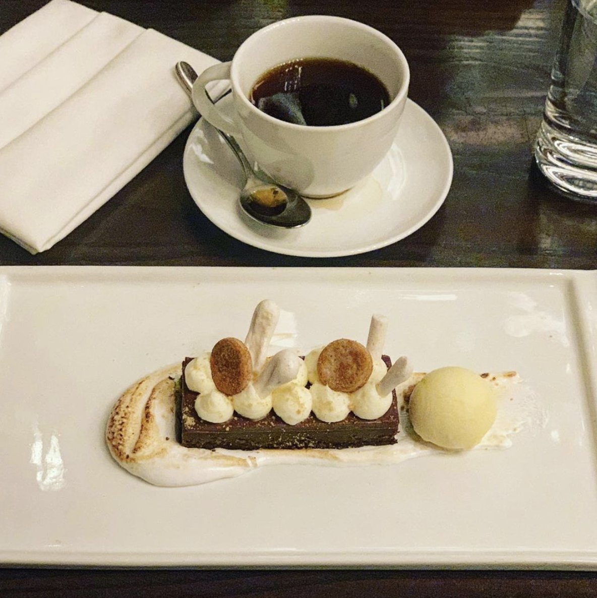 Smores Torte and a coffee - the perfect ending.
Photo Credit: @beersvsbeards