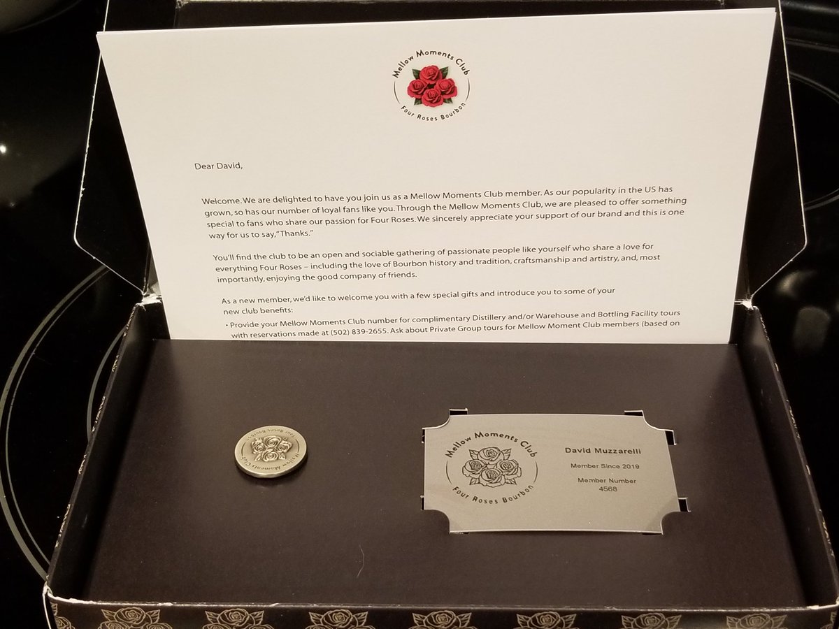 DADM_Graphics's tweet image. Got a nice surprise from @4RosesBourbon  yesterday. Nice little gift to welcome me to the club. #bourbon #mellowmoments