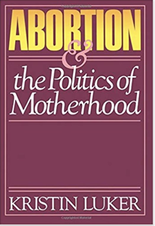In 1984, sociologist Kristin Luker discovered that "pro-life" activists believed that selfish "pro-choice" women were denigrating the roles of wife and mother. They wanted an active government to give them rights they didn't need or deserve. (Such laws cost tax dollars.) /16