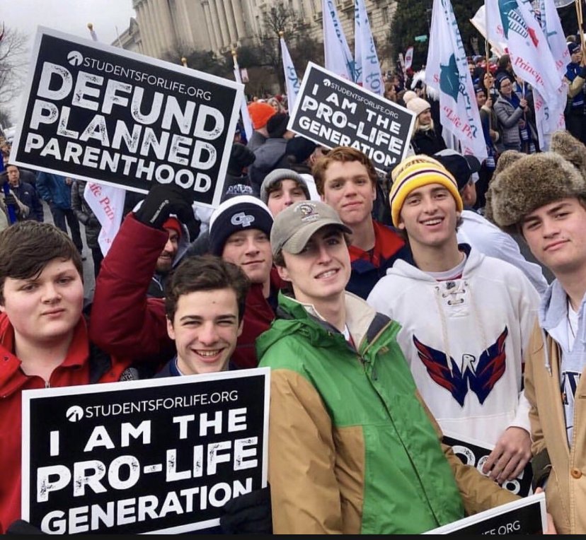 This recent image of a group of young men agitating over an issue that, on its face, doesn't affect them, highlights how Movement Conservatives turned abortion into a political weapon in the 1970s, and how that militarization echoes today. /END