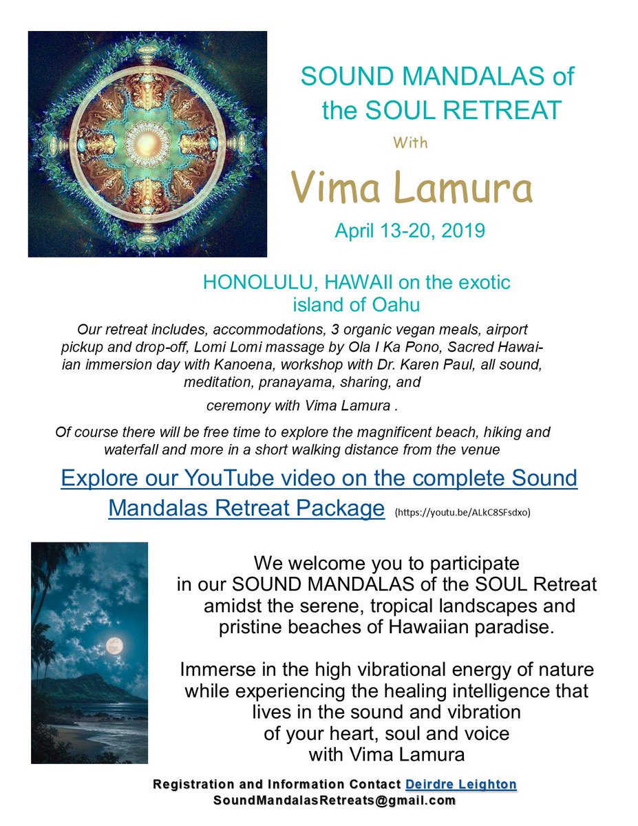LightNewsOrg's tweet image. Had a fabulous live interview with @VimaLamura last week. Her latest retreat Sound Mandals of the Soul youtu.be/ALkC8SFsdxo