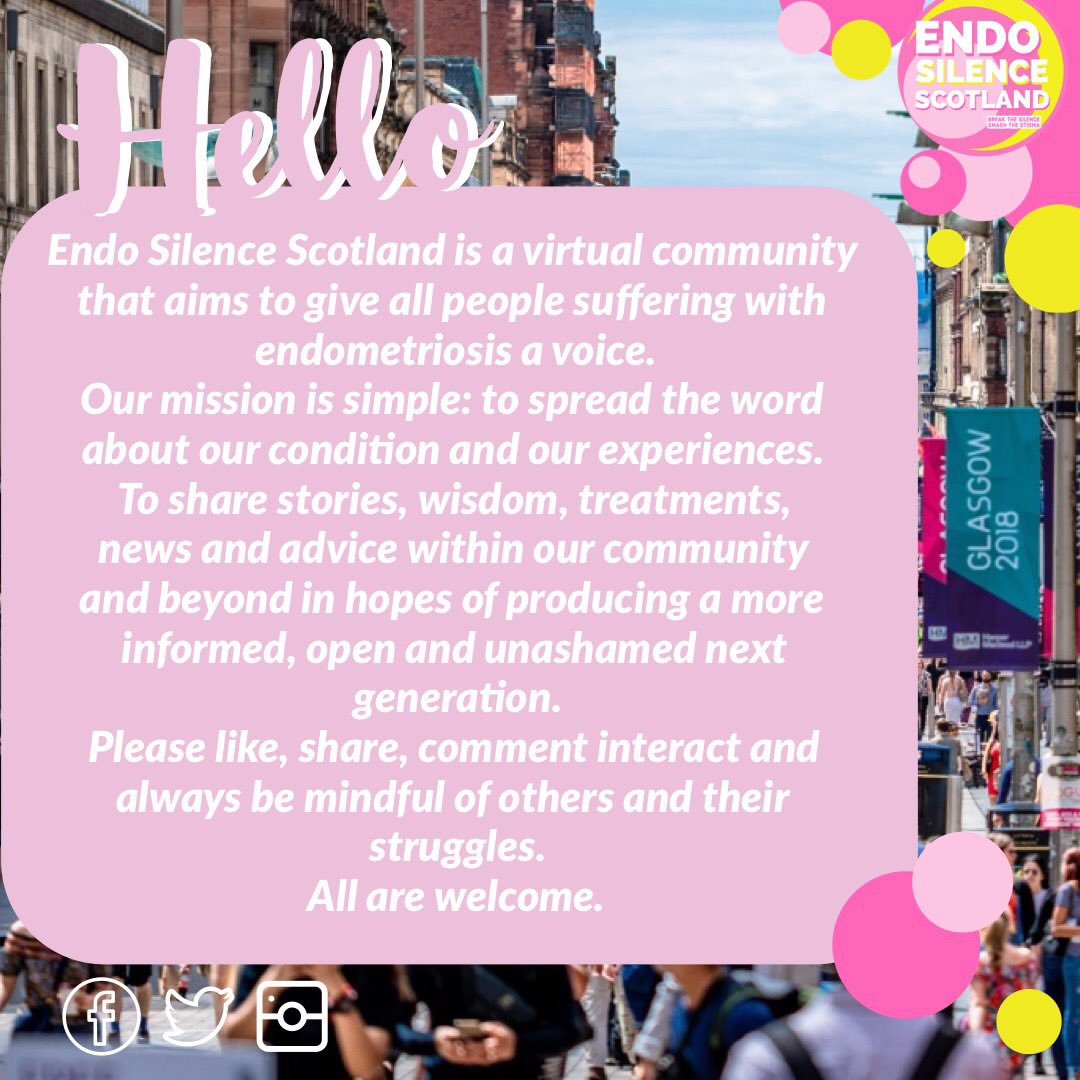 Goes without saying, but here’s what we stand for at #endosilenceScotland 👋🏴󠁧󠁢󠁳󠁣󠁴󠁿 NO tolerance for the intolerant here! 🌈 all are welcome and every experience of pelvic pain, endo and gynae issues is valid. 👍