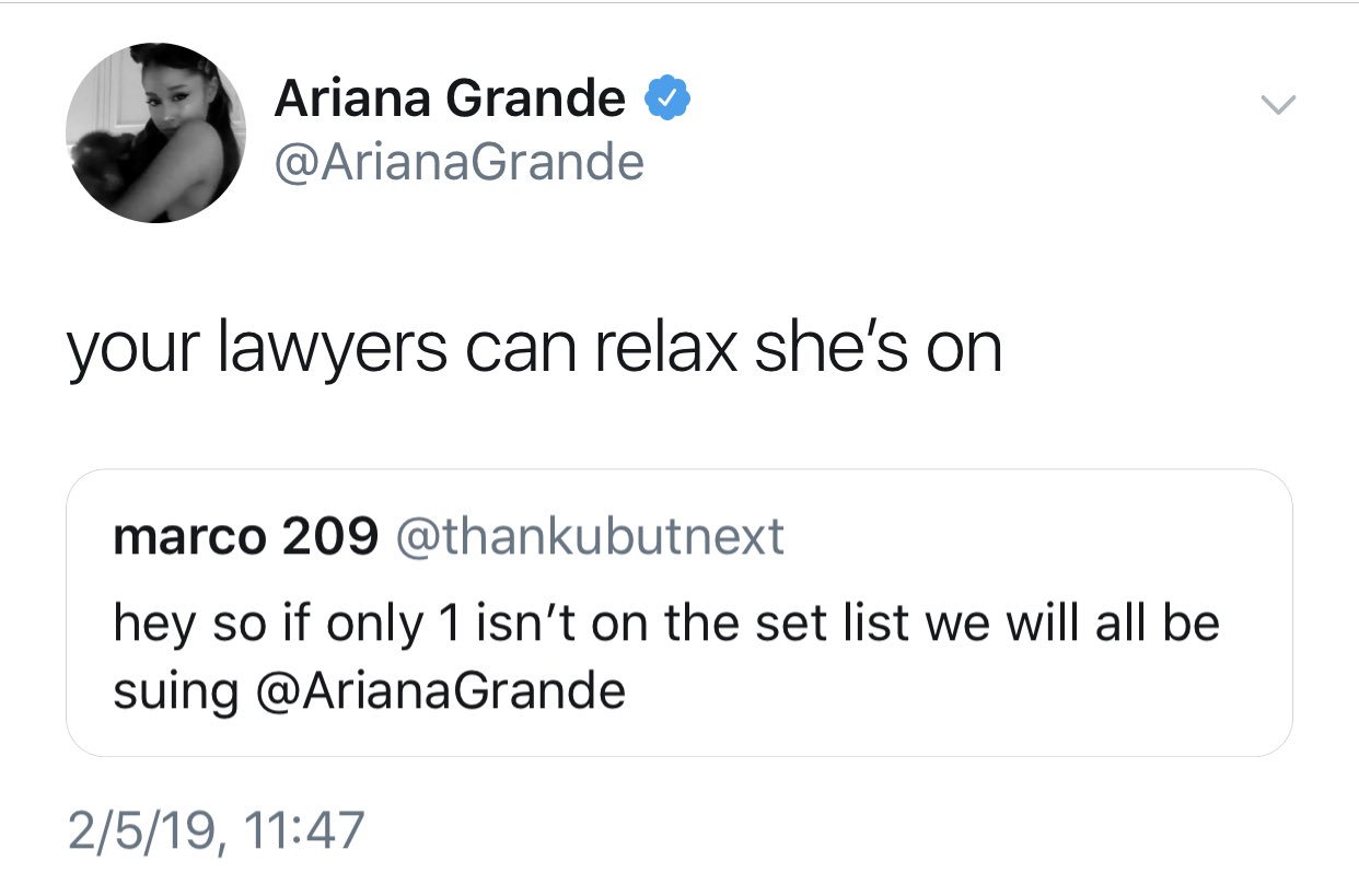Grande Tour News On Twitter Ariana Confirms Only 1 Will