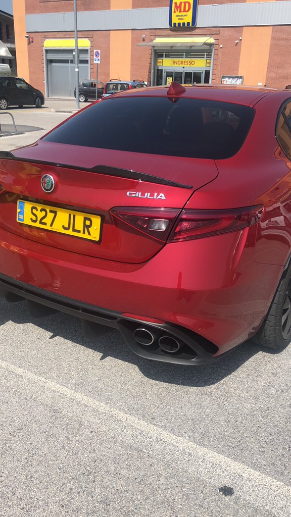 raccio4's tweet photo. @AlfaRomeoUK My mums car 🚗 @The3Pigs  Quadrifoglio ❤️ https://t.co/ZgmAQh4hkB