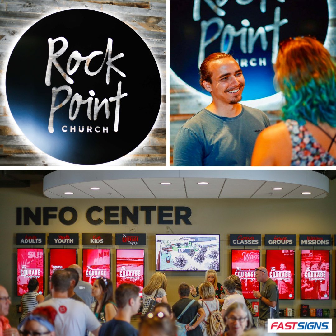 Need to create a welcoming entrance? See how FASTSIGNS helped RockPoint Church redesign their lobby so that every person who visited felt welcome. #FASTSIGNSDidIt