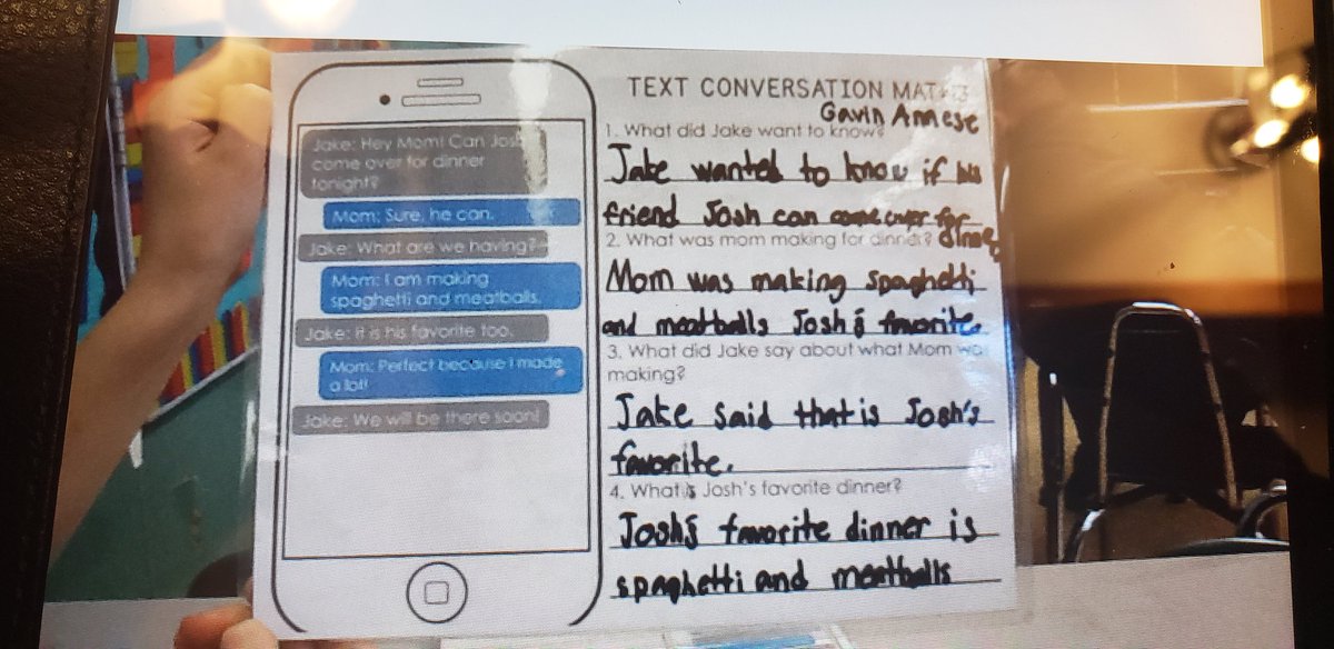 kalves224's tweet photo. Read the text, answer the questions, take a pic of your work on the iPad! 21st century learning! #thisistheirworld #wbwildcats #rlm #rlmschool https://t.co/7SusTx5Q2S