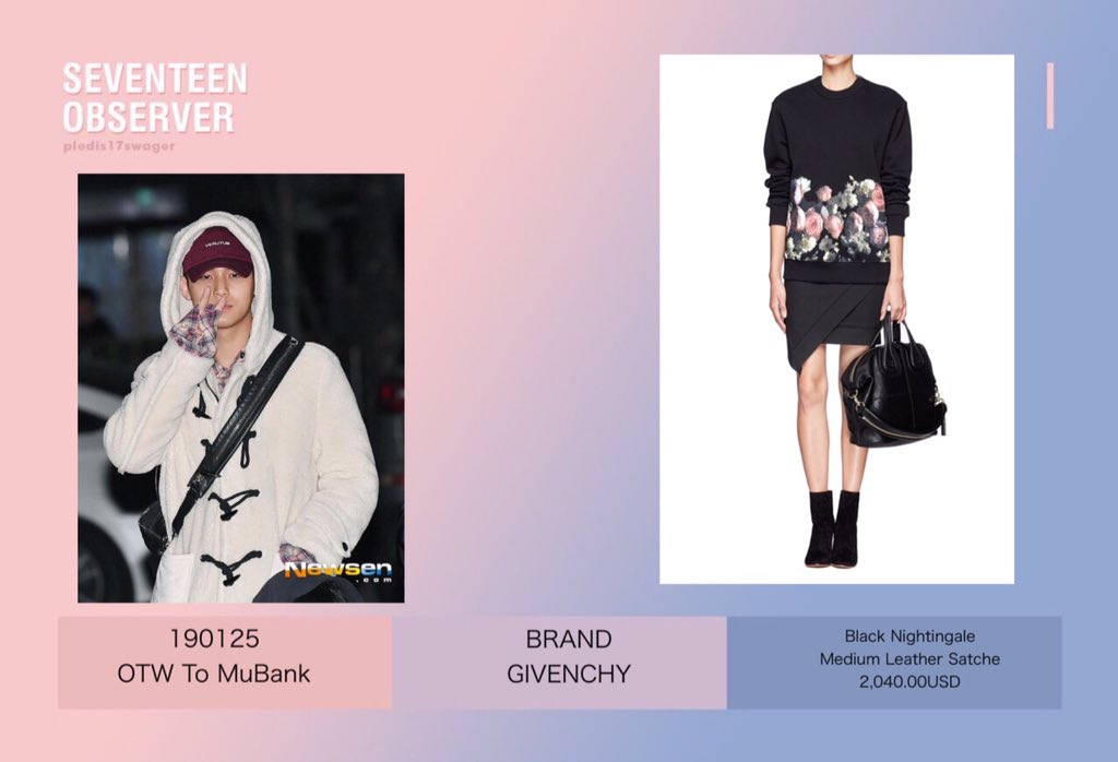 190125 #MINGYU wore GIVENCHY Bag for #SEVENTEEN⁠ ⁠⁠OTW To MuBank