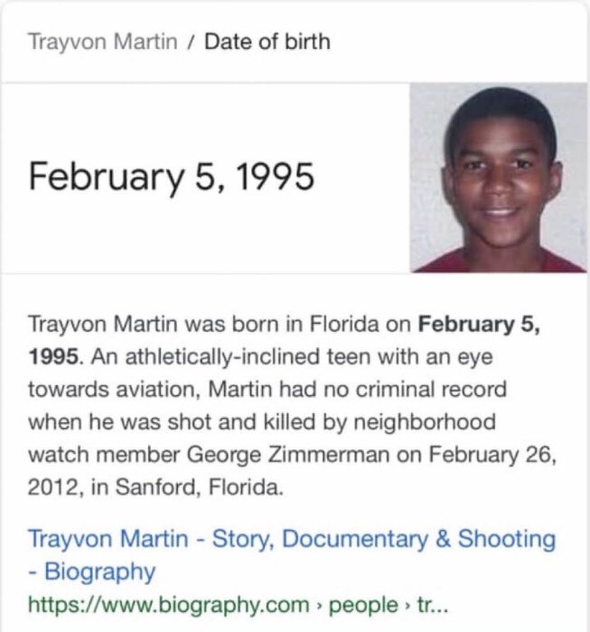 On this day, of Black History Month, lets take a moment to wish Trayvon Martin a happy 24th birthday 