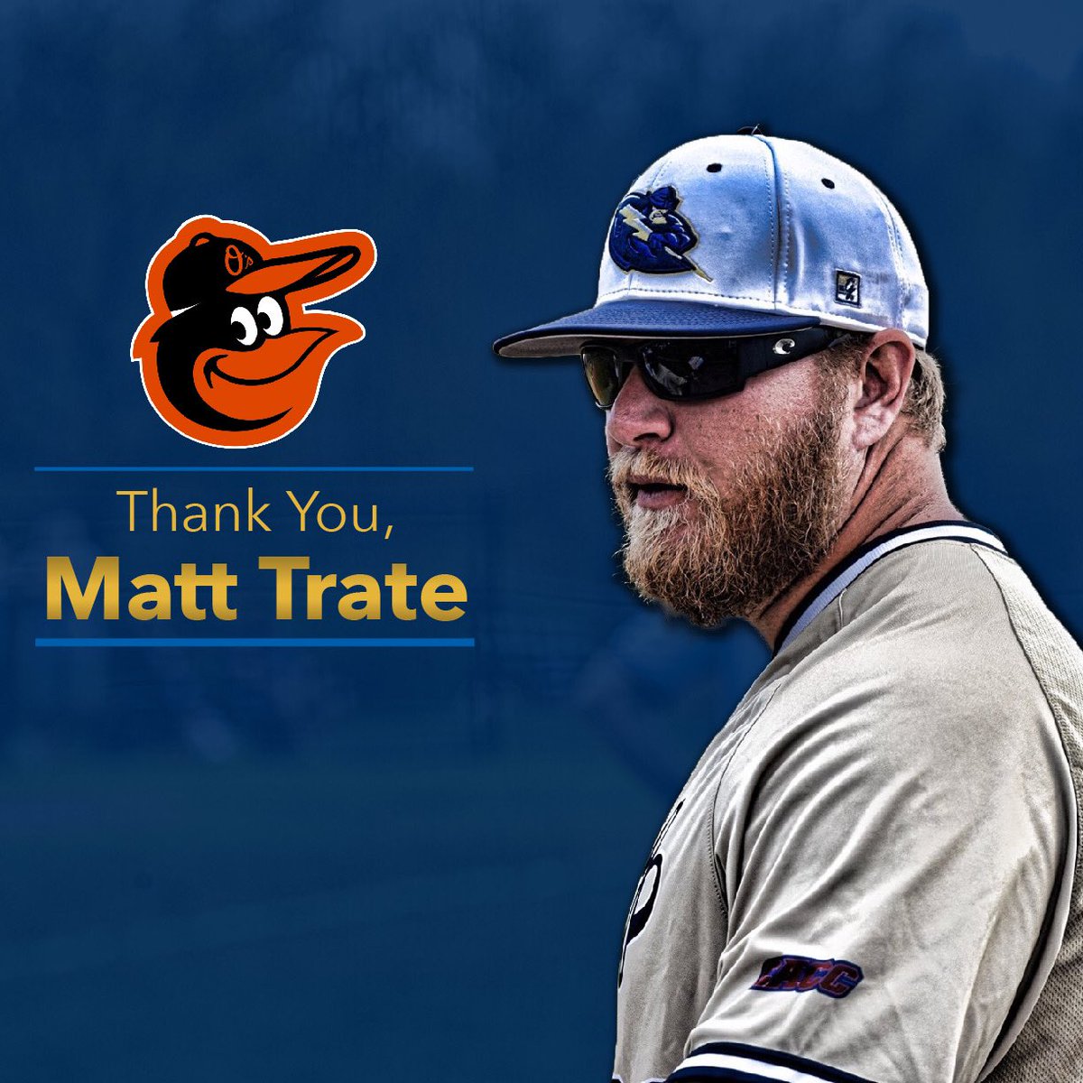 GBC ⚡️ Baseball (@gbc_baseball) on Twitter photo We are going to miss the daily energy and passion that he brought to our program. Our program is all about family and our core values centered on excellence. <a href="/Coach_Trate/">Matt Trate</a> embodies those values. The <a href="/Orioles/">Baltimore Orioles</a> are getting a great coach, leader, friend, and person. #STRIKE #386 We are going to miss the daily energy and passion that he brought to our program. Our program is all about family and our core values centered on excellence. <a href="/Coach_Trate/">Matt Trate</a> embodies those values. The <a href="/Orioles/">Baltimore Orioles</a> are getting a great coach, leader, friend, and person. #STRIKE #386
