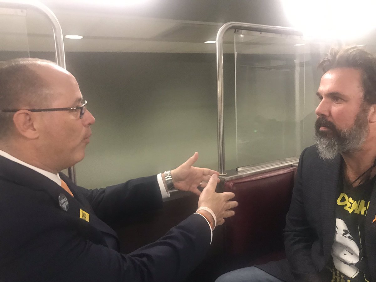 Talking about making our communities safer on the subway from the House office buildings to the Capitol. 

I am endlessly inspired by <a href="/manueloliver00/">Manuel Oliver🟧</a> <a href="/fred_guttenberg/">Fred Guttenberg</a>