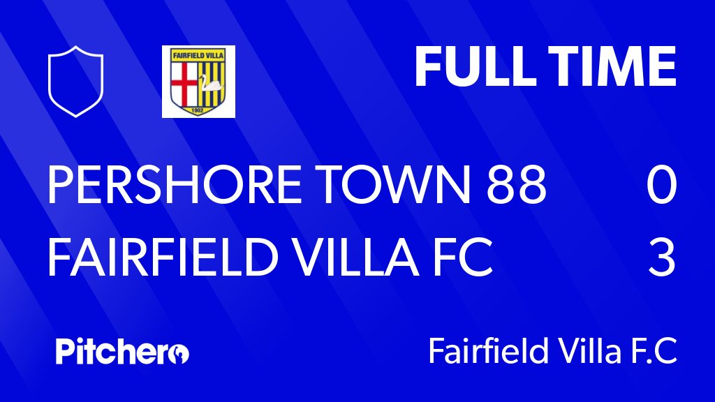 FairfieldVilla's tweet image. FULL TIME: Pershore Town 88 0 - 3 Fairfield Villa FC
#PERFAI #Pitchero
pitchero.com/clubs/fairfiel…