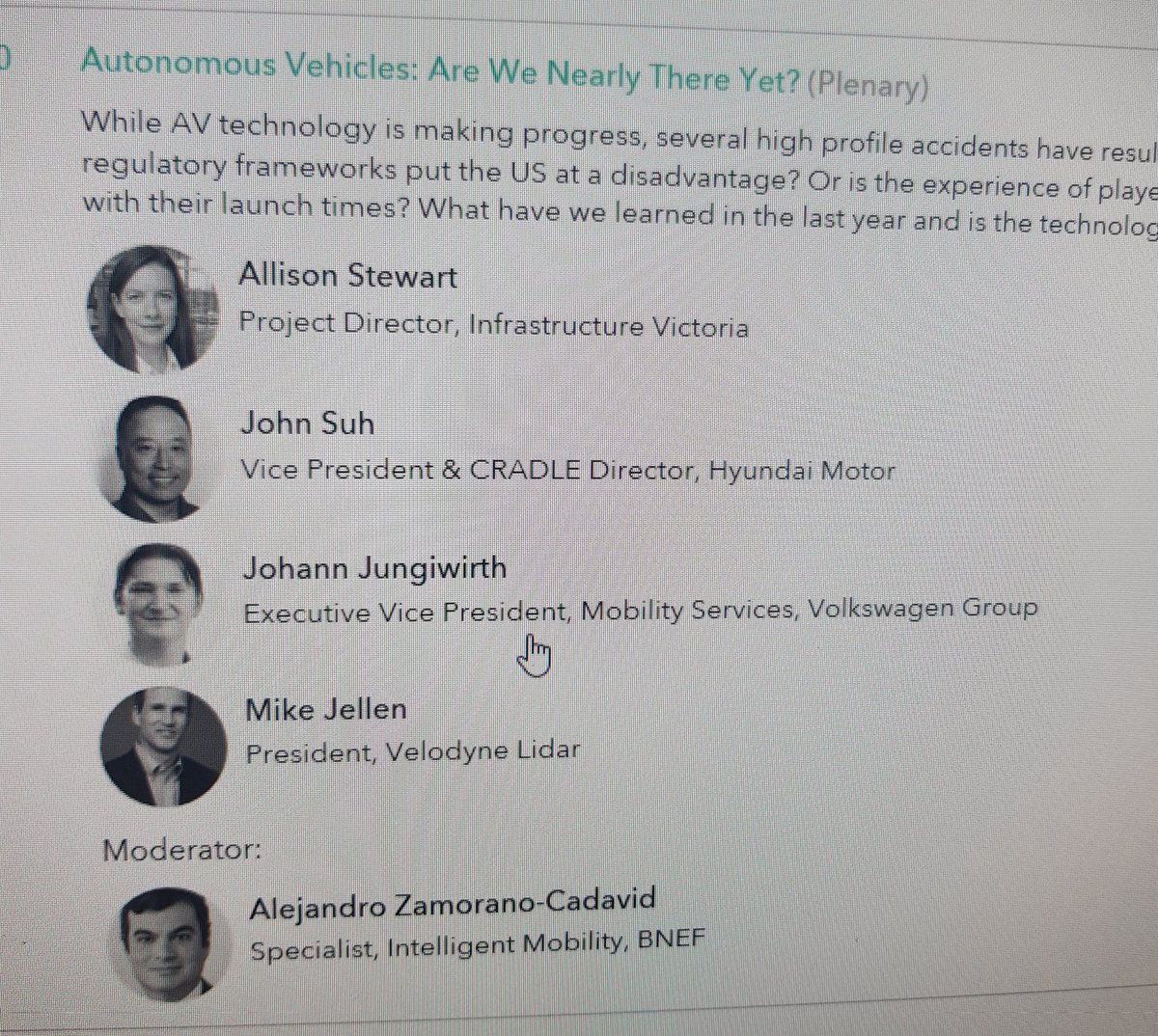 thepoona's tweet image. Great to get representation from Australia at #BNEFSummit! Allison Stewart will be on the Autonomous vehicles panel @BJafari