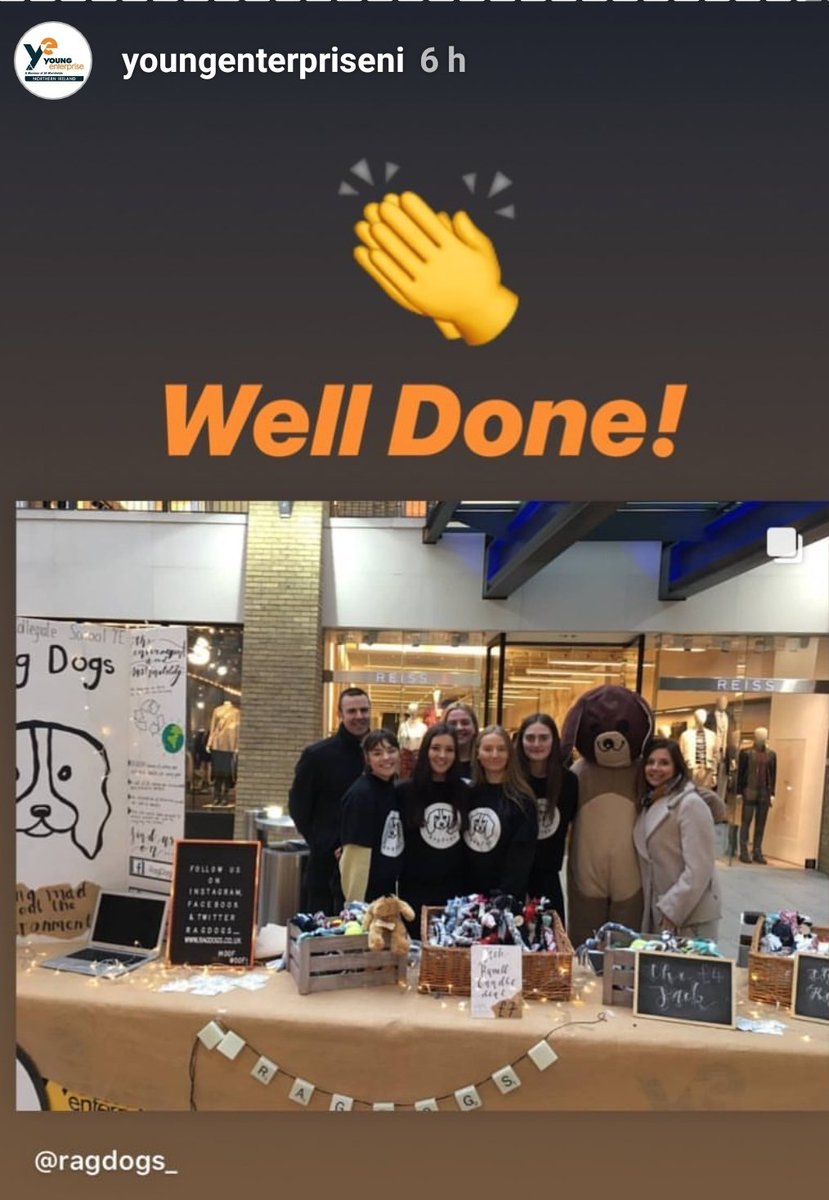 BarbaraEdgar80's tweet photo. Well done @ragdogs_ @incognitoltd1 @apex @and_trinkets  @KissStraws @FlowBlueYE  @fusionbottles @satisfactorystreet @compressocups for trading today @Victoria_Square Thank you for coming. Good luck on the rest of your @YE_NI Company Journey https://t.co/vRJUua6UoP