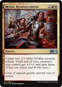 Roboflame98's tweet photo. @OrzhovDunn @realCardsphere @InkedPlaymats Dude this deck looks GREAT! I’d suggest trying to find a spot for Heroic Reinforcements as a big finishing spell, since it also works REALLY well with the Hero https://t.co/KretRoidiM