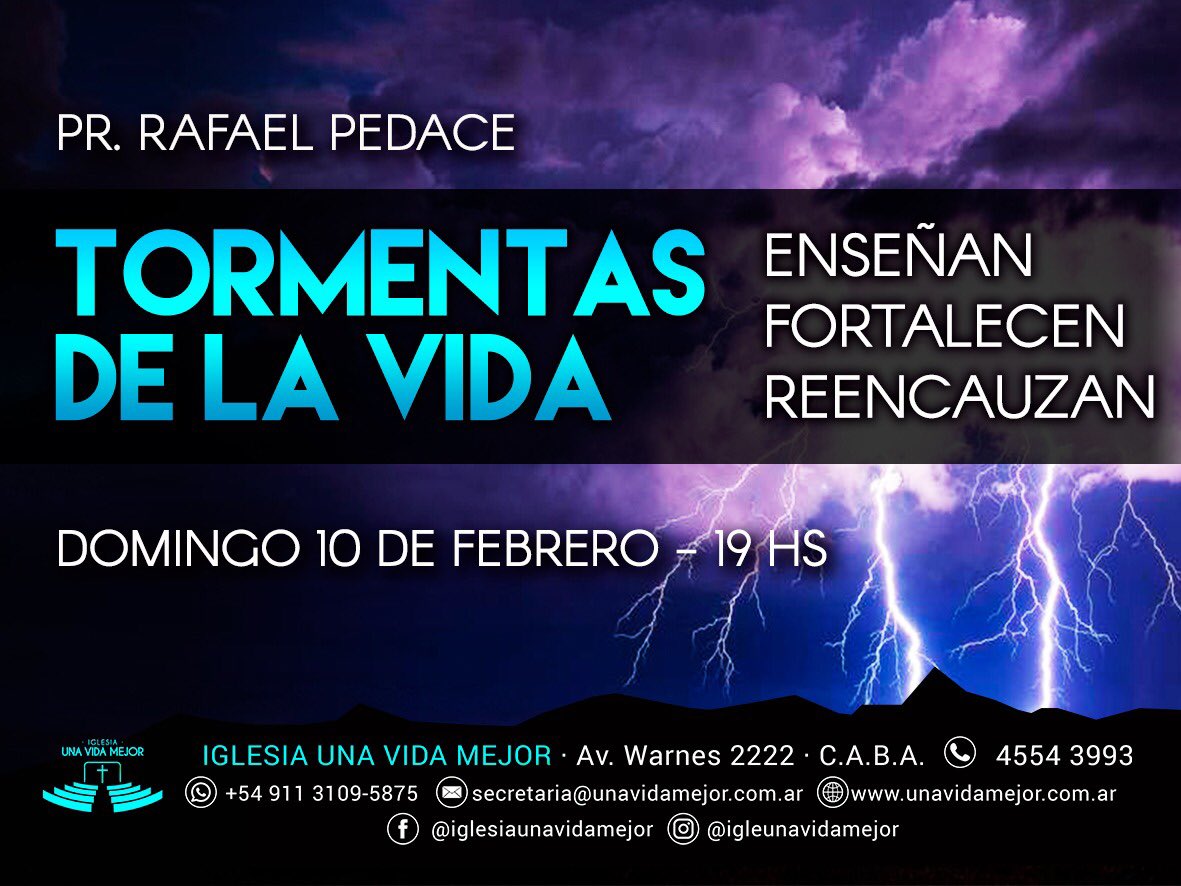PedaceRafael's tweet photo. El Señor utilizará las tormentas de la vida para enseñarte, fortalecerte y reencauzarte. Nunca para destruirte. https://t.co/aLLe2RwDQU