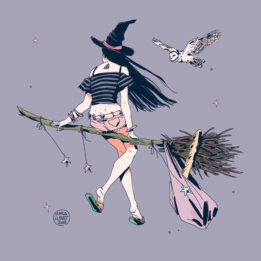 I never shared this one! I showed the lines on insta stories, though. From the BRUJA✨ project, of course ✌️
Not much time to post lately, gah 💦
#bruja #witch #witchcraft #witchy #witchesbroom #broomstick #flying #witcheshat #owl #magic #magia #groceryshopping #illustration