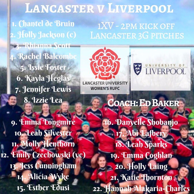 ❄️ Sadly our game against last week has been postponed for a later date ❄️⁣
⁣
However, it’s another week &amp; therefore another BUCS Wednesday ❤️🌹 ⁣
⁣
LUWRUFC will take on their first game of 2019 against Liverpool tomorrow. 
⁣
⏰ KO 2PM  ⁣
📍 Lancaster 3G pitch