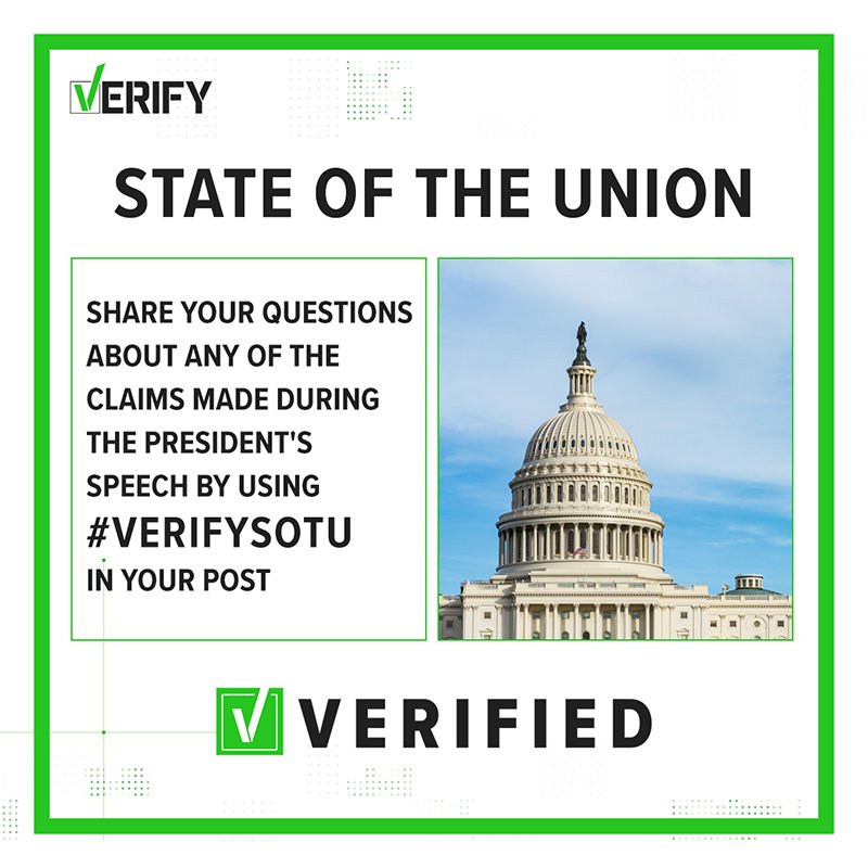 Cbs News 8 On Twitter Share Your Questions About Any Specific Numbers Or Claims Made During Tonight S State Of The Union Address By Using Verifysotu We Will Be Verifying As Many As