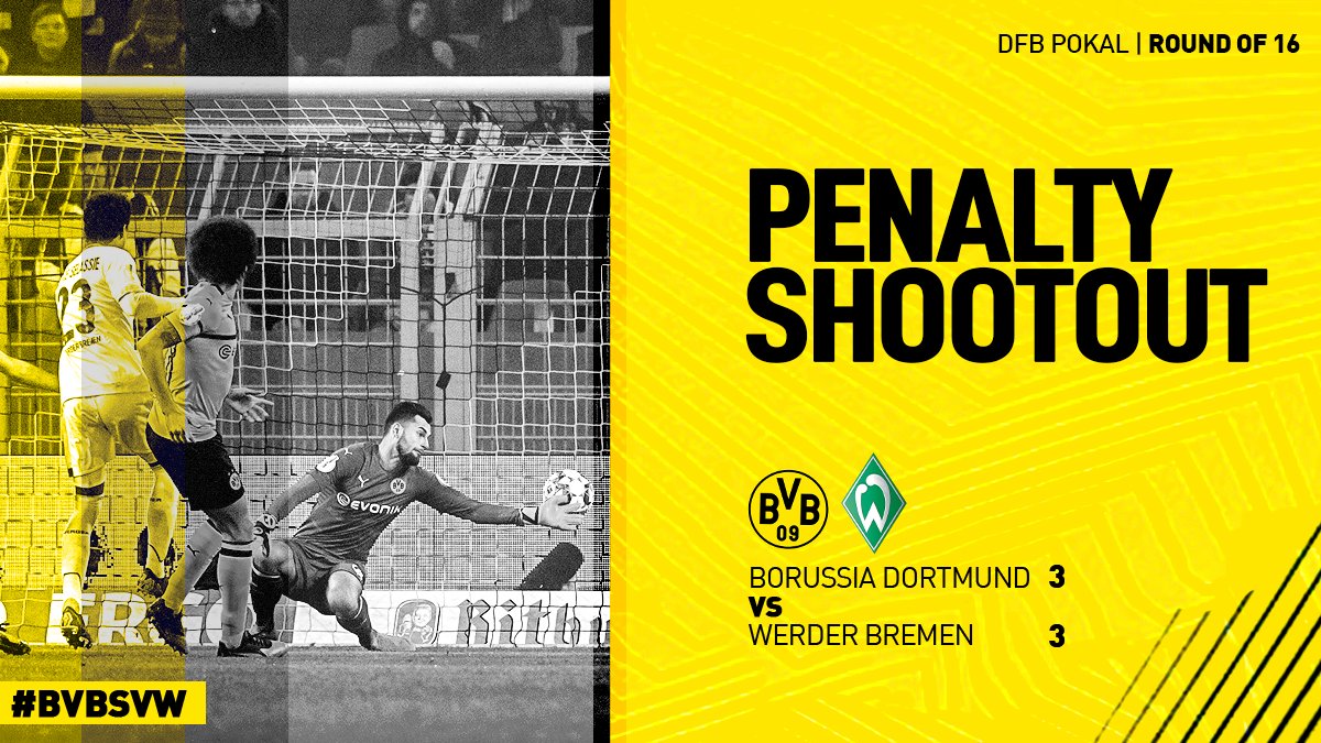 Borussia Dortmund on X: 🥅 WHAT A GAME Penalty Shootout ✓ #BVBSVW 3-3   / X