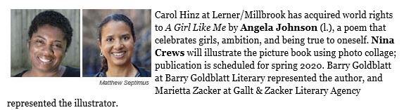 I'm so, so excited to be making this incredible book with Angela Johnson and @crews_nina! (Along with fabulous designer @carkneetoe!)