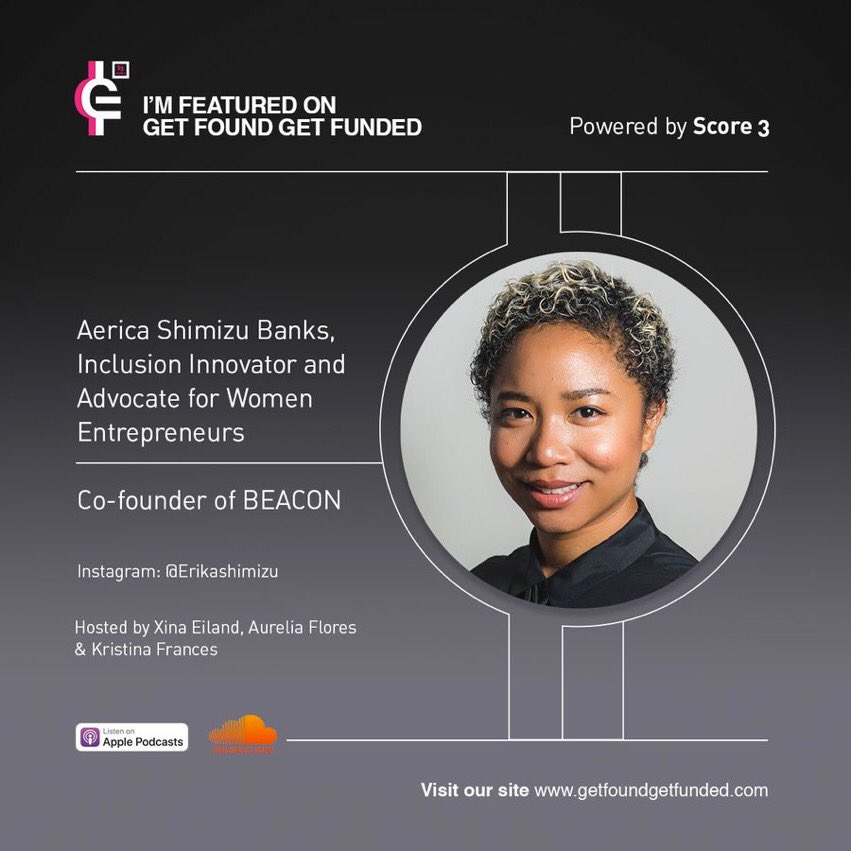 Being a trailblazer is great. How do you take it to the next level. You take people with you! Catch @thebeacondc founder <a href="/erikashimizu/">ERIKA SHIMIZU</a>'s interview on <a href="/GetFound_Funded/">GetFound_GetFunded</a>! #TechTuesday 
bit.ly/2RHqqFt