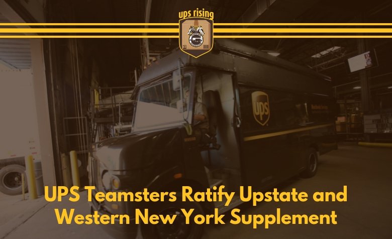 UPS <a href="/Teamsters/">Teamsters</a> covered by the Upstate and Western New York Supplement have ratified the agreement. Voting took place over the past several weeks and votes were tallied today. Four other supplements remain outstanding. Read more:  upsrising.org/2019/02/05/ups… <a href="/UPS/">UPS</a>