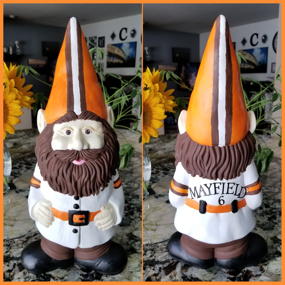tc1057's tweet photo. Heading to the @GreatBigShow this WEEK? Look near the entrance and vote for my gnome - everyone's fav "Gnome team" player! It's up for auction, too, proceeds benefit a great cause @ClevelandRMH (please RT!) https://t.co/yCsXvPBHWd