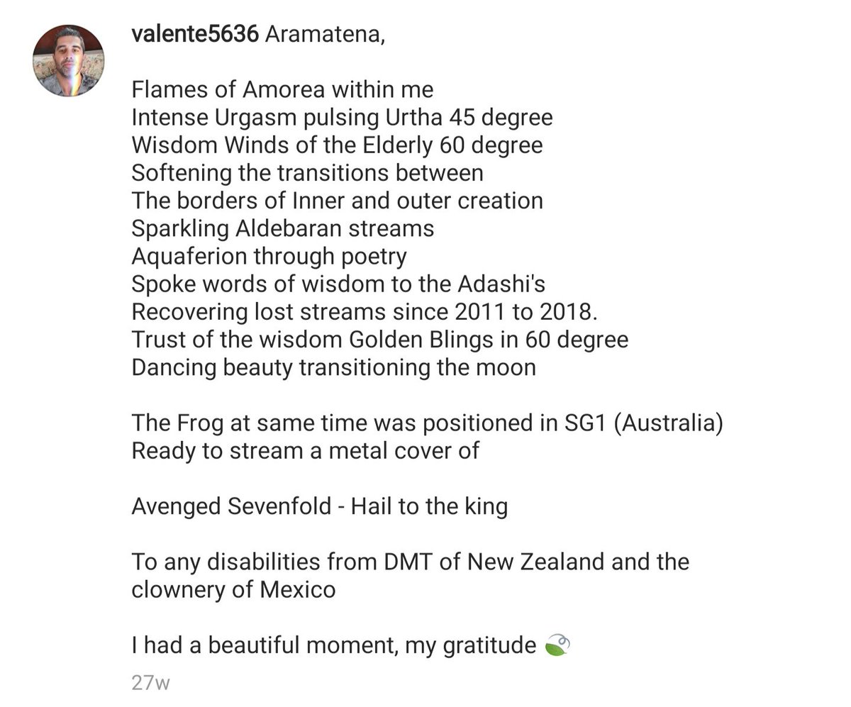 valente5636's tweet photo. @ARhAyas_AMCC Meanwhile some poetry of my channelings. The Frog it's me during a blood full moon security protocols https://t.co/TyLRzodl8f