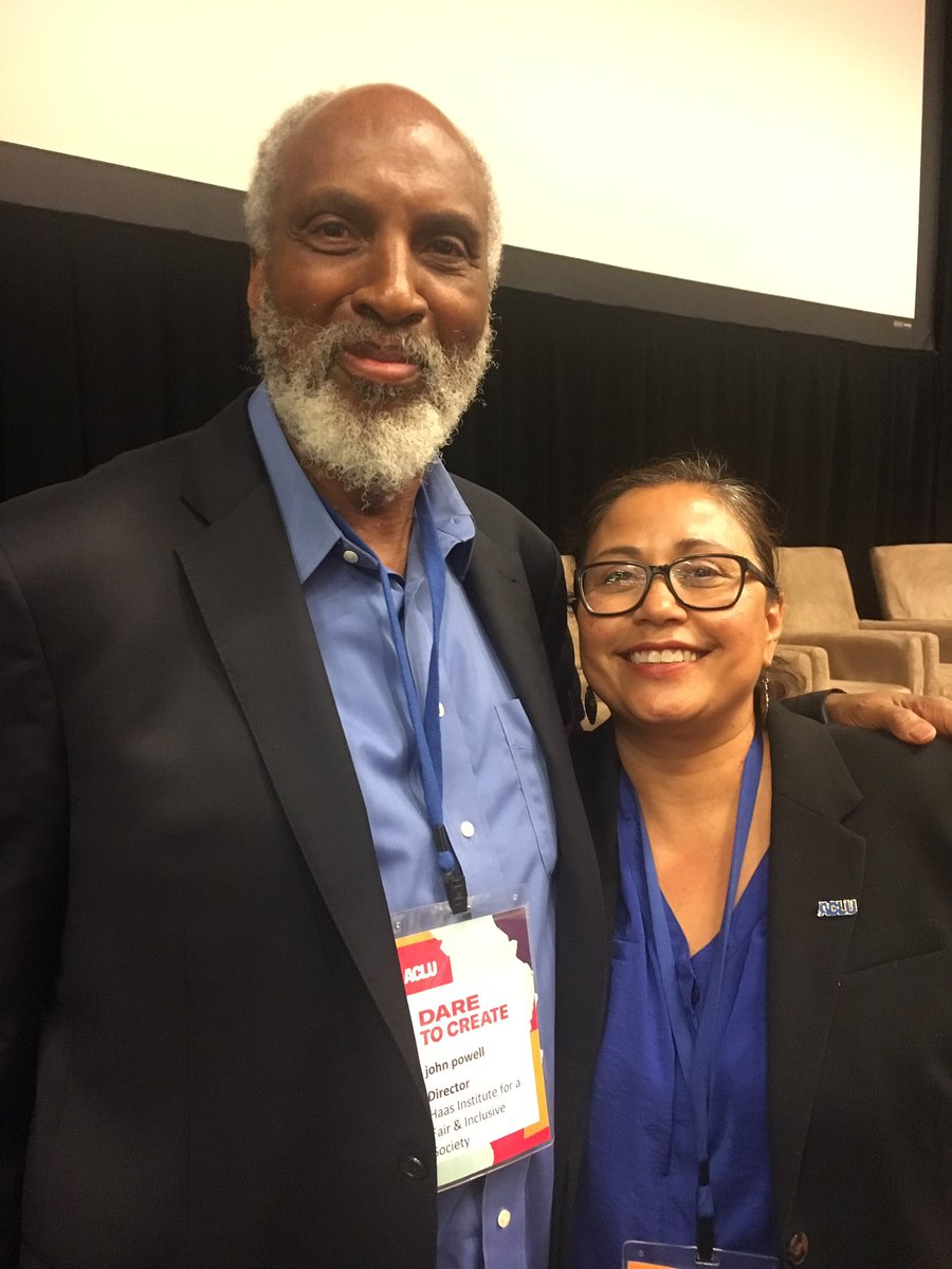 normachavezp's tweet photo. With Professor jon powell from @UCBerkeley Haas Institute for a Fair & Inclusive Society at @ACLU staff conference discussing race, equity and belonging. I leave hopeful & determined every time I talk to him #aclucon19 #LaLuchaSigue #StruggleContinues https://t.co/E0gdY4EPjV